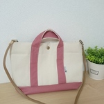 akikinoko様オーダー品☆８号帆布の2wayトートバッグ☆ピンク