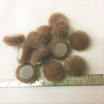 カボション丸皿１７ｍｍブラウン１２個