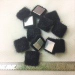 カボション平皿１７ｍｍブラック１２個
