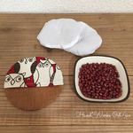 【再入荷】温活・妊活に おへそにお灸「あず灸」（まんまる/ふくろう・レッド）