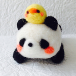 ぱんだちゃんとぴよ  羊毛フェルト