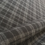 送料込【145×75】★タータンチェック秋冬WOOL　ブラック