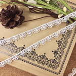 ＊再入荷＊2m 細幅 お花 ケミカルレース ブレード 白 BK170925 ハンドメイド 手芸 素材 材料 DIY