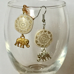象のエスニックピアス/イヤリング