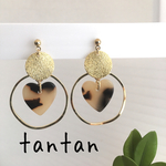 ハートのべっこう♡大人ピアス