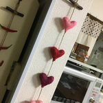 シサル麻ハートの縦長ガーランド