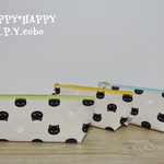 HAPPY☆ペンケース（黒ねこさん）