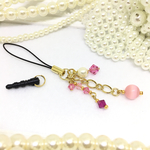 ローズクォーツのティアラ イヤホンジャック