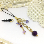 ♥ アメジストのティアラ　ストラップorイヤホンジャック