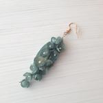 sale**すずらんピアス　old blue （片耳）