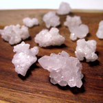49再販/3粒ﾐﾆ水晶ｸﾗｽﾀｰ15mm～13mm wﾎﾟｲﾝﾄ&ﾄﾞｩﾙｰｼﾞ-水晶 /5個で1個ﾌﾟﾚｾﾞﾝﾄ▲t516