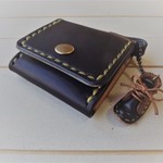 ＊革のミニブーツ付きコインケース＊黒×ナチュラル＊ブーツ付き＊シンプル＊