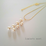 【春🌸新作】✨コットンパールのスイングネックレス