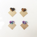 heart　square　ピアス／イヤリング