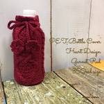 350ml♡ハートデザインのペットボトルカバー♡（Garnet Red）