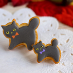 黒猫親子のクッキーブローチ