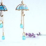 傘ピアス☂【BLUE】 UMBRELLA Earrings✧クリアブルー