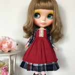ドール服 Blythe 長袖ワンピース
