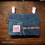 移動ポーチ デニム72 移動ポケット  革タグ