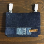 移動ポーチ⚪︎歪みあり！⚪︎デニム74 移動ポケット  革タグ