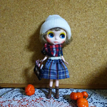 【SALE】からし色のカットソーとスカート