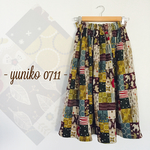 秋新作＊  北欧パッチワーク風フレアスカート