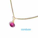 Rhodorite garnet. 天然石ロードライトガーネットのネックレス