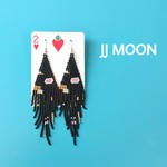 エレクトリカルロングフリンジピアス/ビーズピアス (0014)