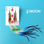 グラデーションロングロングフリンジ/ビーズピアス (0018)