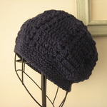 【再販】ほっこりニット帽 ネイビー