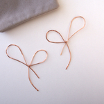 14kgf《Rose Gold》ビッグリボンフープピアス