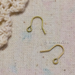 フック式ピアスパーツ  10ペア20コセット＊金古美