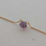 送料無料　すみれ色　春　パステルカラー　fluorite : necklace 14kgf　[ フローライトのオニオンドロップネックレス ]
