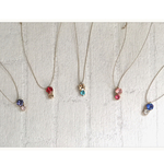 《ビーズコード》スワロフスキー2粒（8mm×6mm)ネックレス☆金属アレルギー対応☆