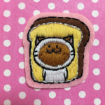 パンのかたちのねこのワッペン