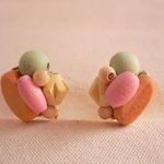 積み木みたいなイヤリング-Ｕ