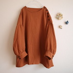COTTON ブラウス *テラコッタ*　size FREE　