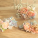 やわらかローズと紫陽花アクセサリー