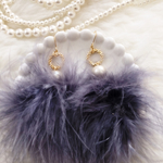 マラボーファー ピアス 【gray】