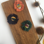 あきのはな 花刺繍ピアス/イヤリング