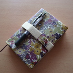 [s様ご予約品]バンド付ブックカバー/ほぼ日手帳カバー リバティ柄(ビニコ)