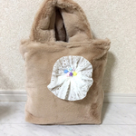 Autumn　sale♡秋冬新作 ピンクベージュ ふわふわオールファー トートバッグ