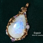 Espoir☆ﾎﾜｲﾄﾗﾌﾞﾗﾄﾞﾗｲﾄ(ﾚｲﾝﾎﾞｰﾑｰﾝｽﾄｰﾝ) ﾜｲﾔｰｱｰﾄｼﾞｭｴﾘｰのﾍﾟﾝﾀﾞﾝﾄﾄｯﾌﾟ