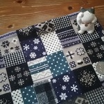 《３０ｃｍ×１５０ｃｍ》　ネル素材　スノーパッチ柄　カットクロス