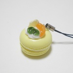 [好評]スイーツ*シトラスマカロン　ミニチュア　ストラップ