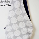 RiceBAG  まるまる小花　(ライトグレー）：内ポケット付き