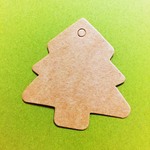 クリスマスツリーのメッセージカード　サンキュータグ　アクセサリー台紙