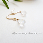 ＊再販＊14kgf rainbowmoonstone  pierce