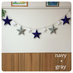 navy×gray★紙製 バーンスター ガーランド