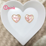 《♡50突破！》ハートシェルのピアス/イヤリング